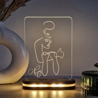 Акриловий світильник з теплим світлом для нього