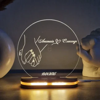 Індивідуальний світильник з теплим світлом для весілля