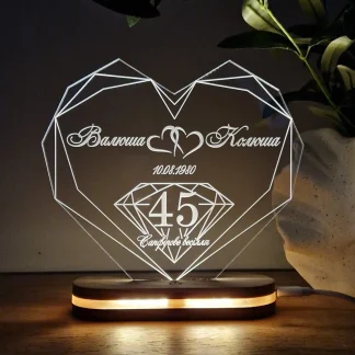 Індивідуальний світильник з романтичним дизайном на весілля